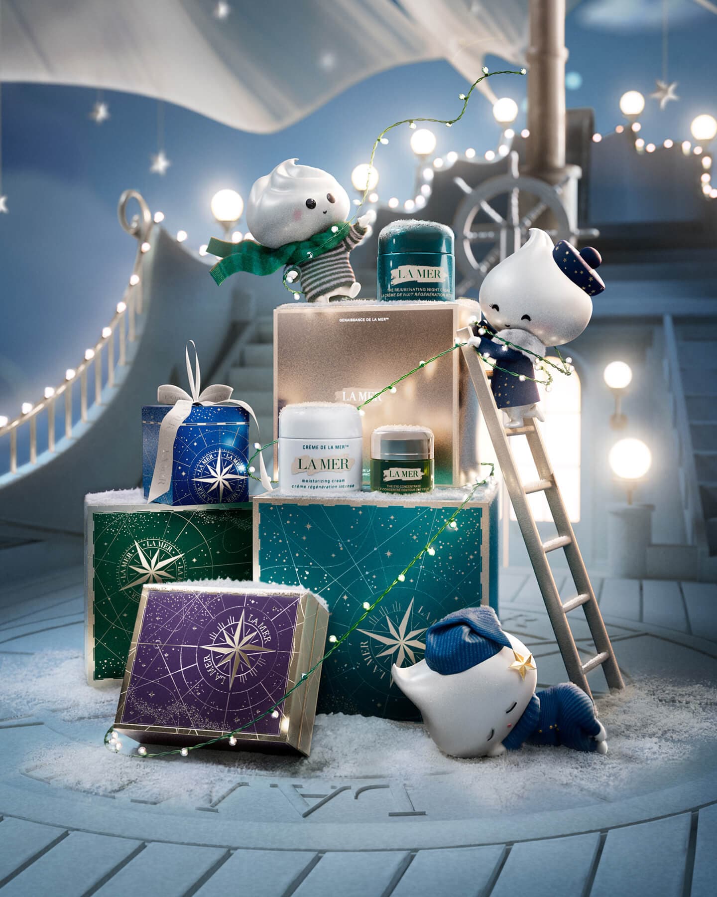  collection of four La Mer icons in an exclusive bag for a luxurious ritual of cleansing, hydration and overnight renewal with y